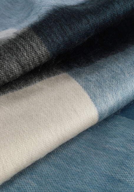 Blaue ALPACA LOCA Schal SCARF BLOCKED - large