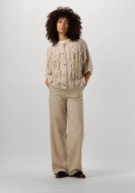 Weiße SUMMUM Strickjacke CARDIGAN 3/4 SLEEVE FRINGE KNIT - large