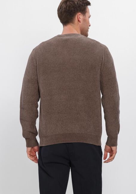 Braune PROFUOMO Pullover CHENILLE RIB - large