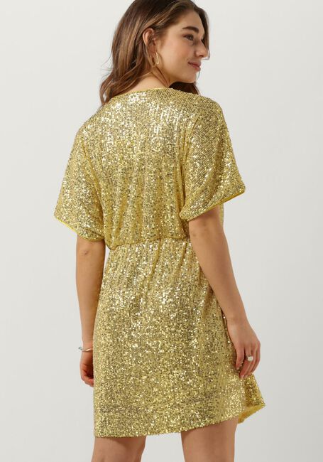 Goldfarbene SECOND FEMALE Minikleid SHINE ON MINI DRESS - large