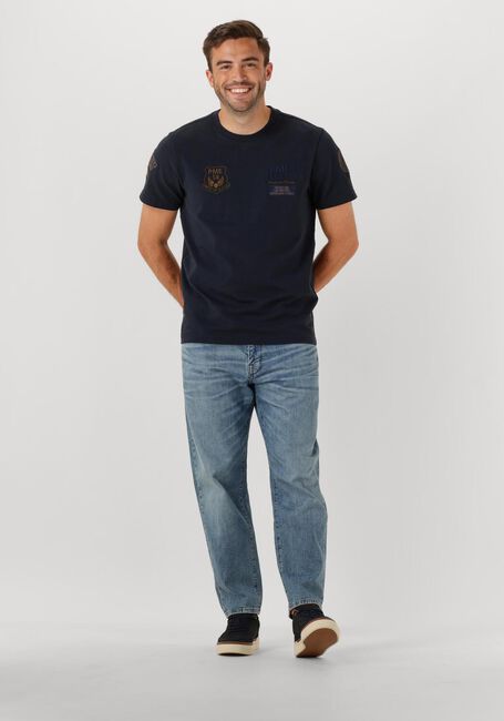 Dunkelblau PME LEGEND T-shirt FLAT WAFFEL JERSEY - large
