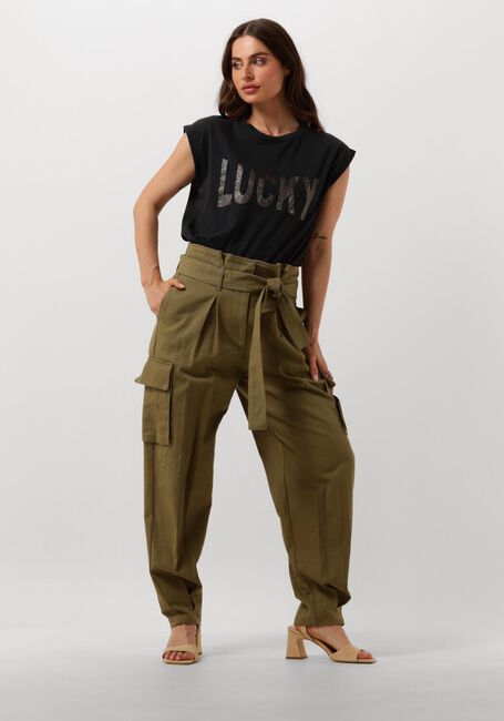 Schwarze BY-BAR T-shirt THELMA LUCKY TOP - large