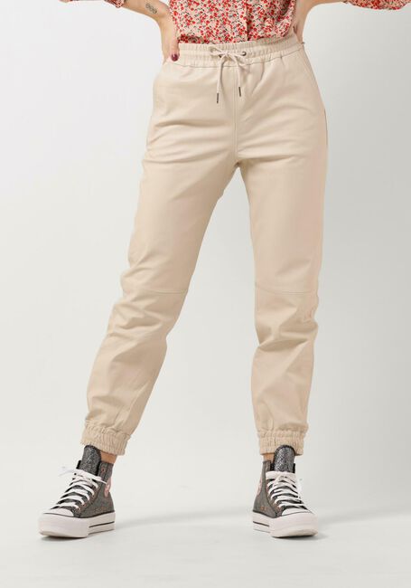 Ecru CO'COUTURE Hose SHILOH LEATHER JOGGERS - large