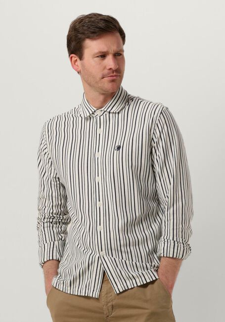 Hellblau CAST IRON Casual-Oberhemd LONG SLEEVE SHIRT JERSEY STRIPE WITH STRUCTURE - large
