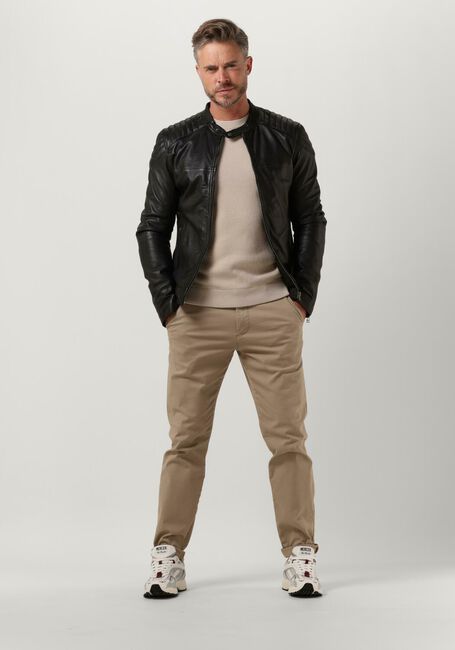 Schwarze GOOSECRAFT Lederjack BIKER919 - large