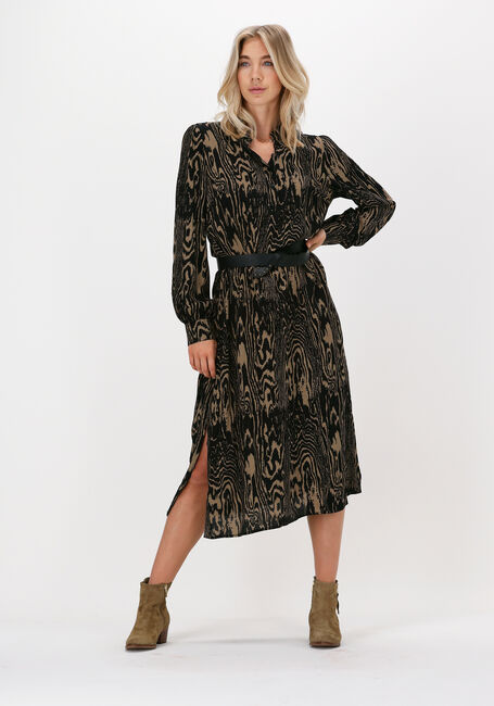 Camelfarbene MODSTR&Ouml;M Midikleid MAE PRINT DRESS - large