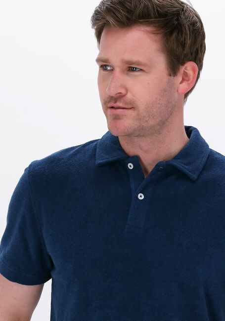 Blaue SELECTED HOMME Polo-Shirt SLHRELAXJOSHUA SS POLO W - large