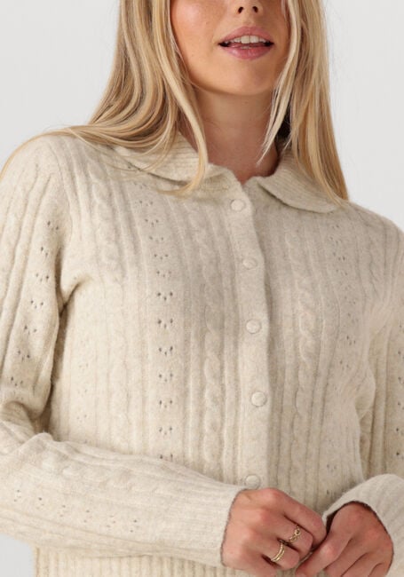 Ecru NEO NOIR Pullover EMELIE KNIT CARDIGAN - large
