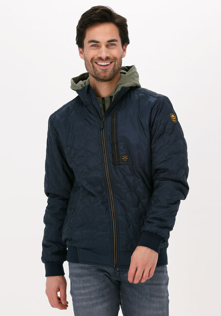 Dunkelblau PME LEGEND Wattierte Jack BOMBER JACKET RAIDER II TAFFETAR - large