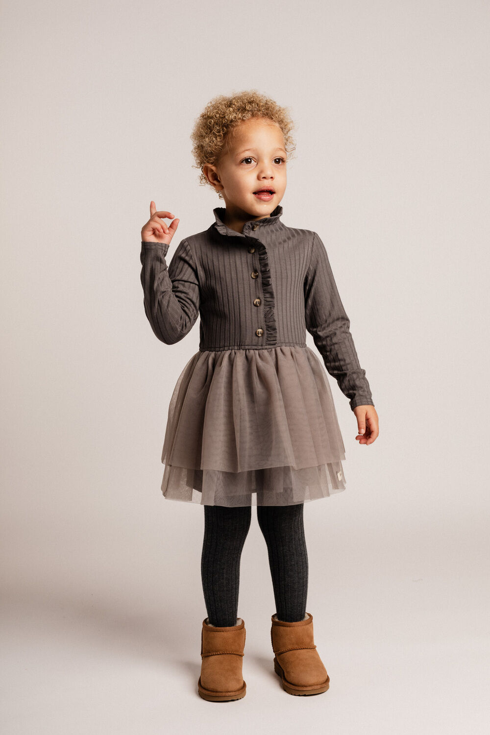 Graue BAJE STUDIO Minikleid MARLY - large