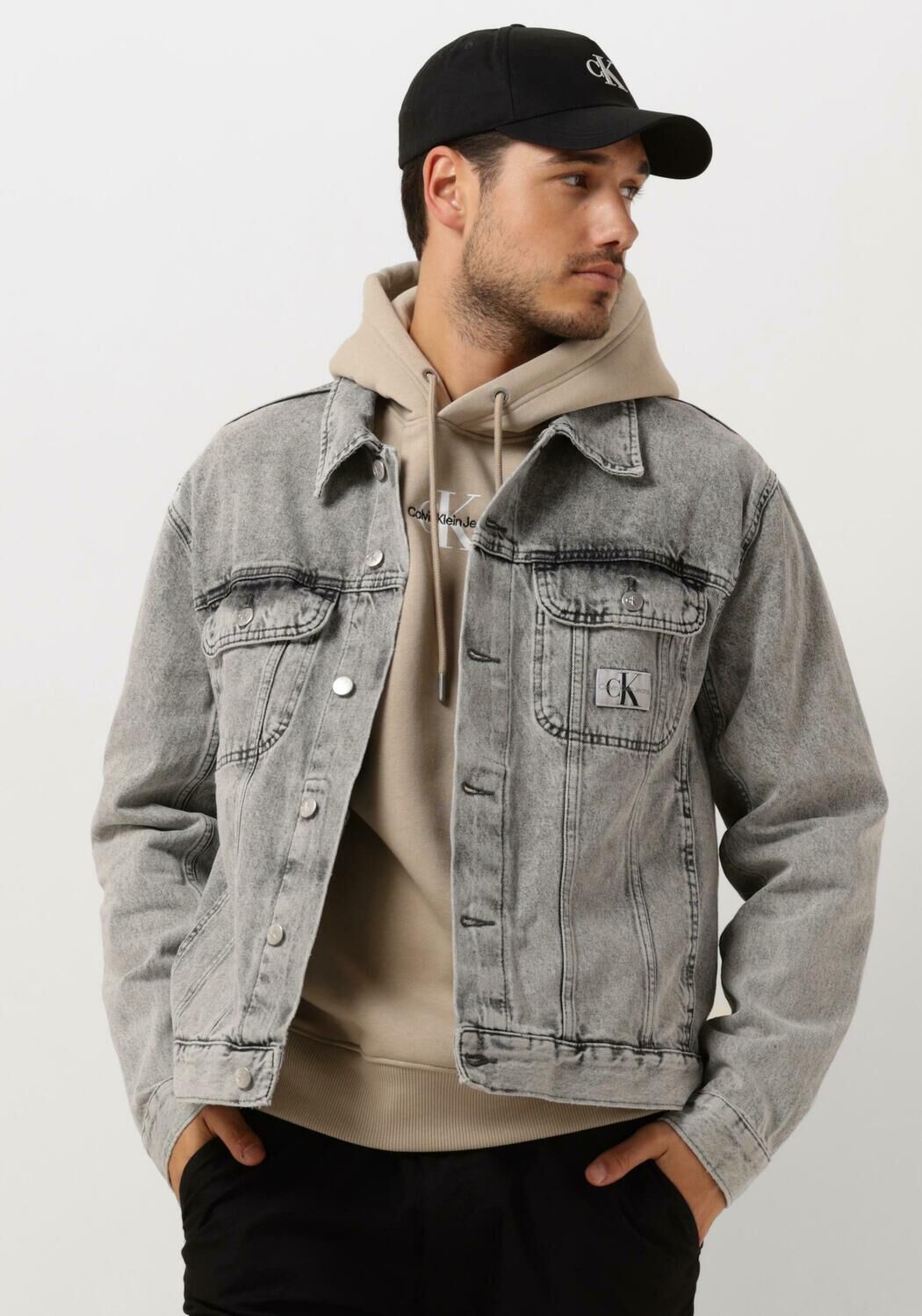 Graue CALVIN KLEIN Jeansjacke REGULAR 90 S DENIM JACKET Omoda