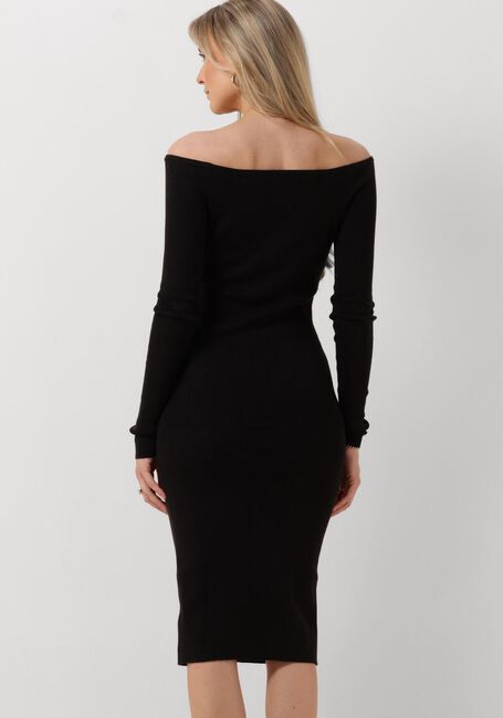 Schwarze CALVIN KLEIN Midikleid BUTTON LONG SWEATER DRESS - large