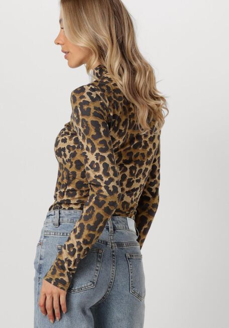 Braune COLOURFUL REBEL Top NEYO LEOPARD PEACHED TURTLENECK TOP - large