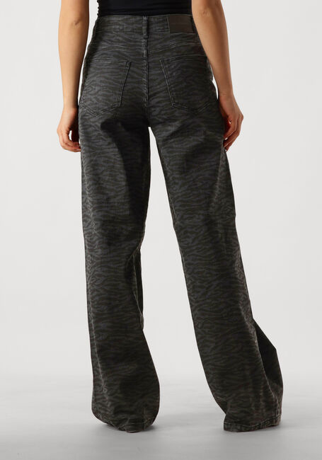 Graue CO'COUTURE Hose ZEBRA GREY WIDE LONG PANTS - large