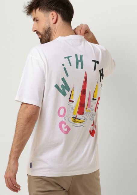 Weiße SCOTCH & SODA T-shirt FRONT BACK ARTWORK T-SHIRT - large