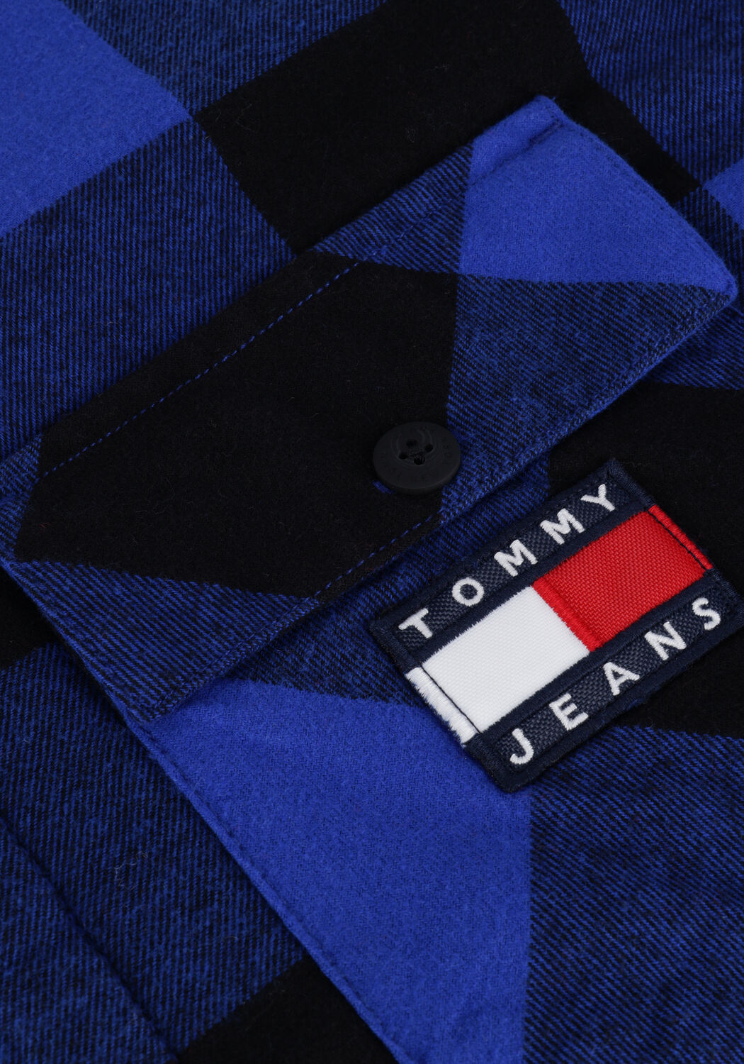 Blaue TOMMY JEANS Overshirt TJM SHERPA FLANNEL OVERSHIRT - large