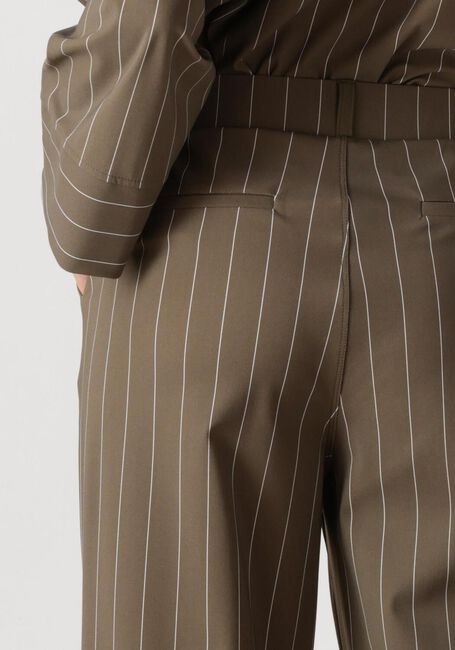 Khaki STUDIO ANNELOES Weite Hose Marilon stripe trousers - large