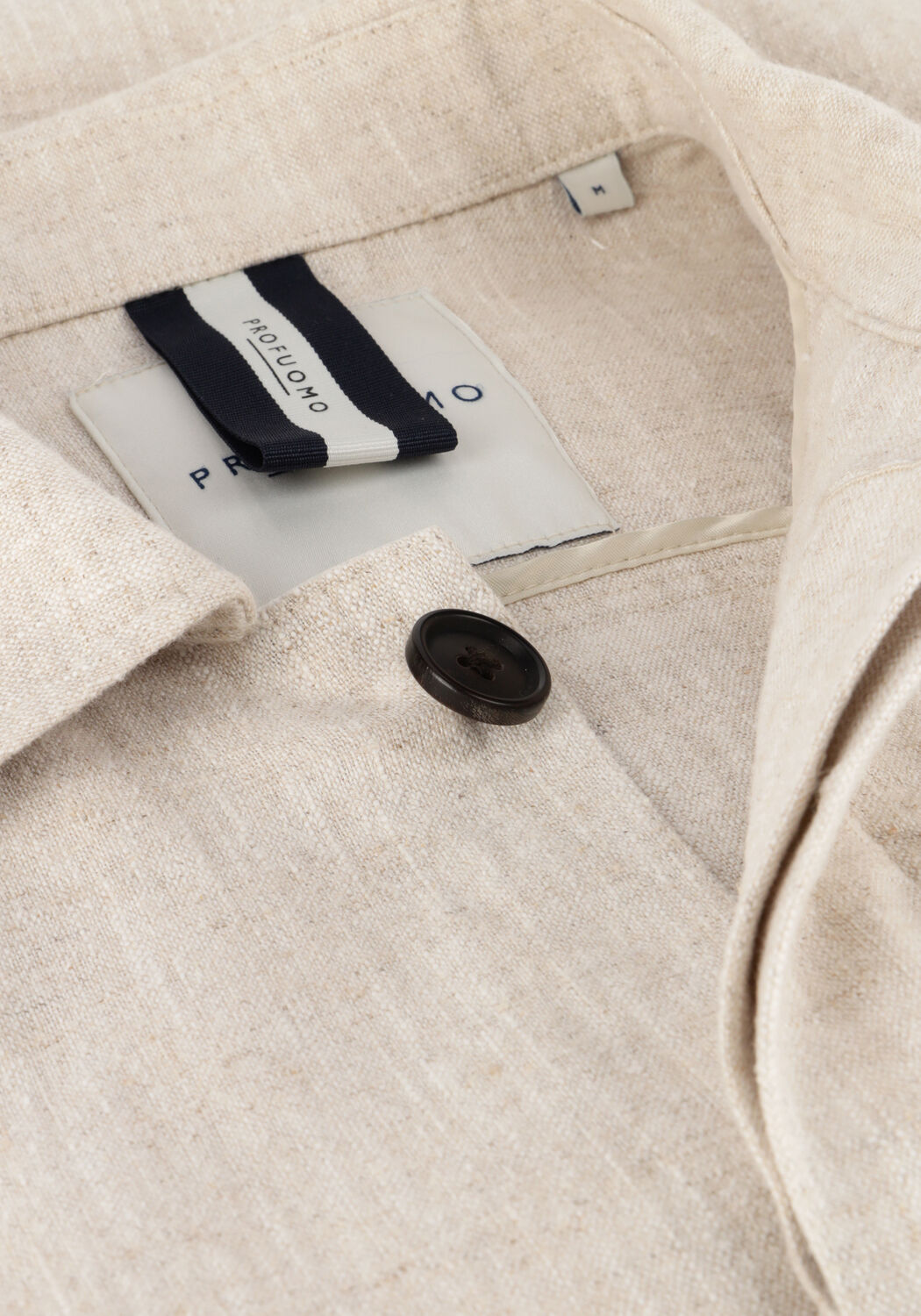 Sand PROFUOMO Overshirts OVERSHIRT COTTON LINEN - large