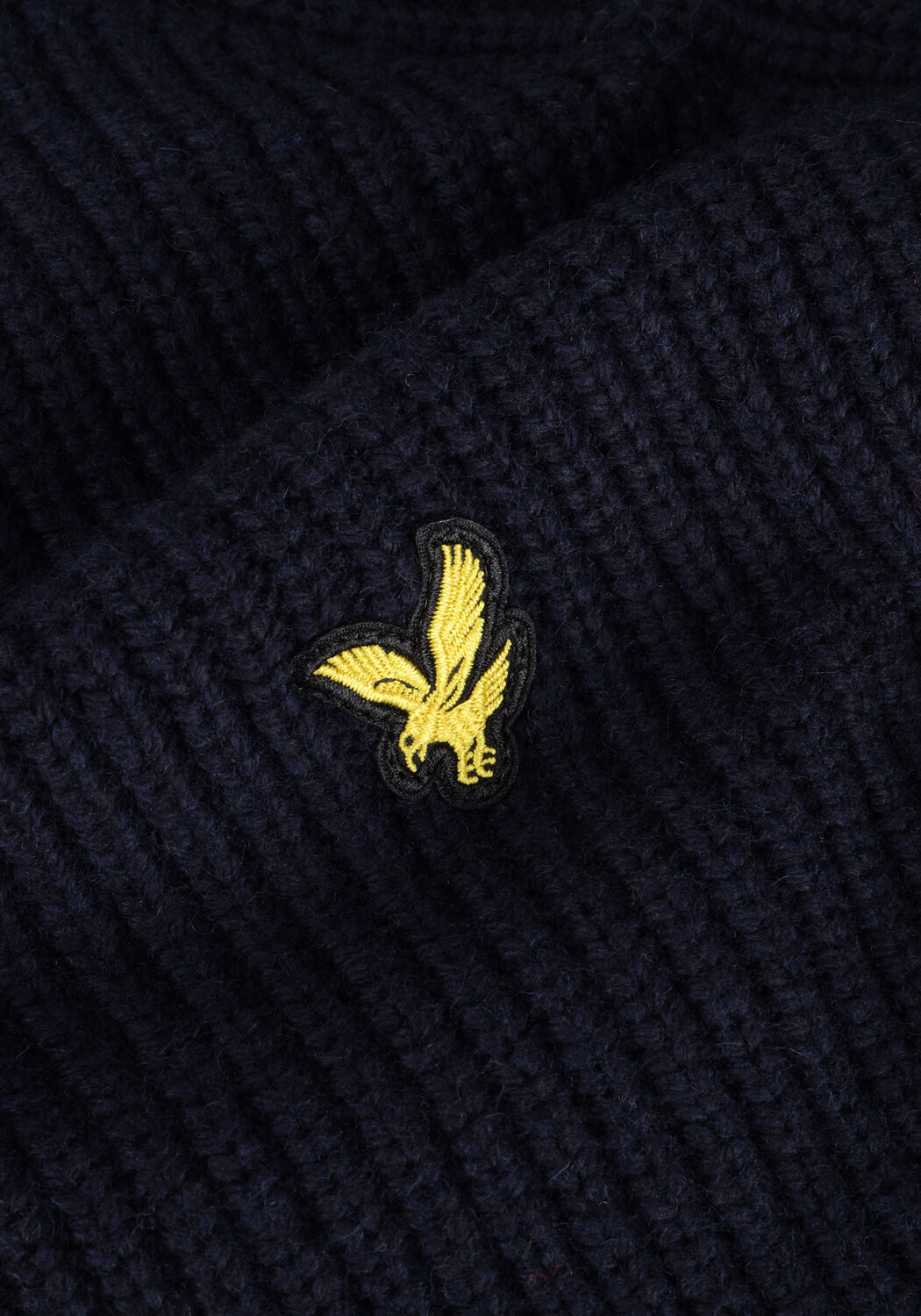 Blaue LYLE & SCOTT Pullover SHAKER STITCH MOCK NECK JUMPER - large