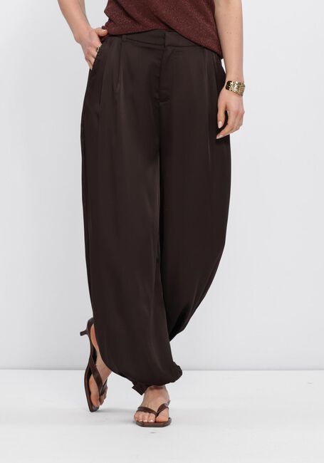 Braune NEO NOIR Hosen FAYLA DRAPY SATIN BALLOON - large
