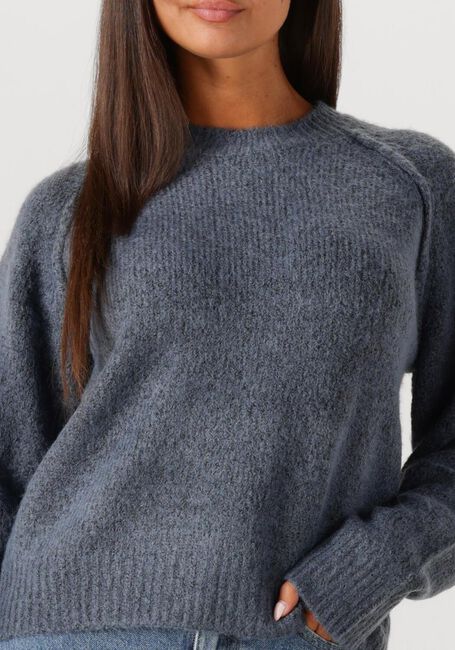 Blaue WITHBLACK Pullover WBLANDREA LS CROPPED PULLOVER - large