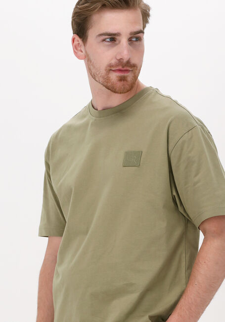 Blaue COLOURFUL REBEL T-shirt UNI PATCH BASIC TEE - large
