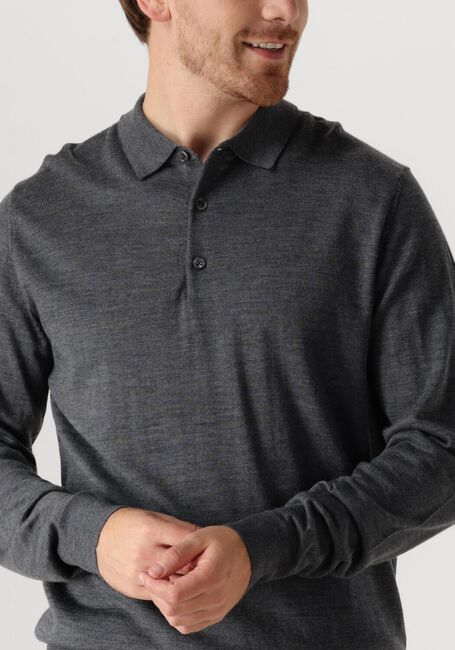 Graue PROFUOMO Polo-Shirt POLO LONG SLEEVE - large