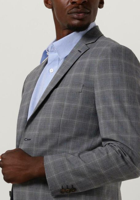 Graue SELECTED HOMME Jackett SLHSLIM-LIAM GREY/BLUE CHECK BLZ FLEX B - large