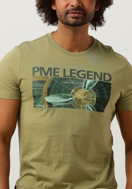 Grüne PME LEGEND T-shirt SHORT SLEEVE R-NECK SINGLE JERSEY DIGITAL PRINT - large