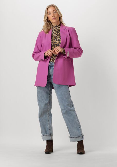 Braune COLOURFUL REBEL Top NEYO LEOPARD PEACHED TURTLENECK TOP - large