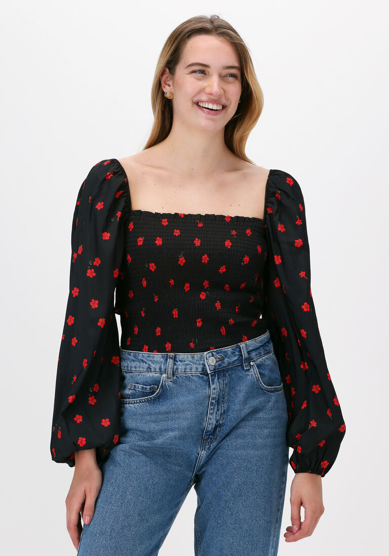 schwarze envii top enkula ls top aop 6859