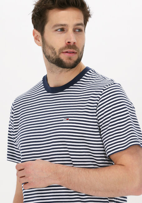 Blaue TOMMY JEANS T-shirt TJM TOMMY CLASSICS STRIPE TEE - large