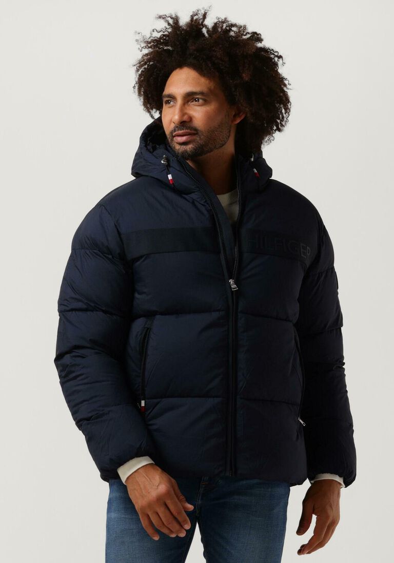 dunkelblau tommy hilfiger wattierte jack ny high loft puffer
