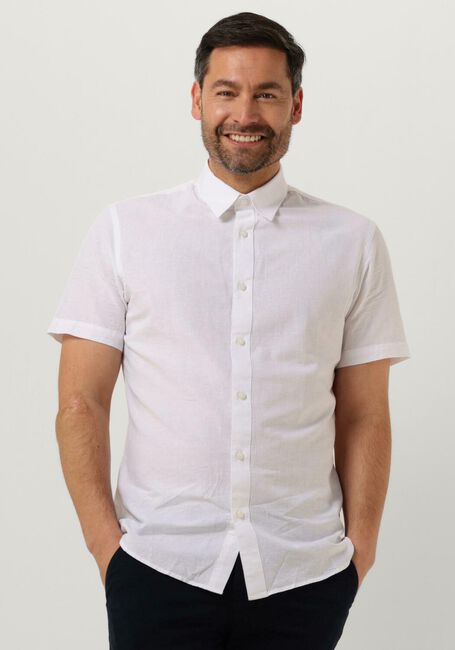 Weiße SELECTED HOMME Casual-Oberhemd SLHSLIMNEW-LINEN SHIRTS SS CLASSIC W - large
