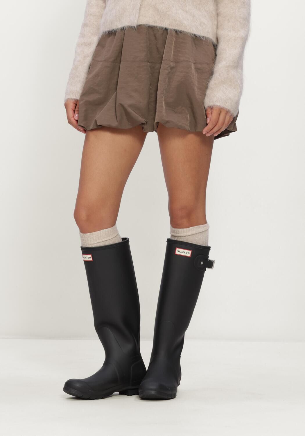 Taupe MODSTR&Ouml;M Minirock CIRKELMD SKIRT - large