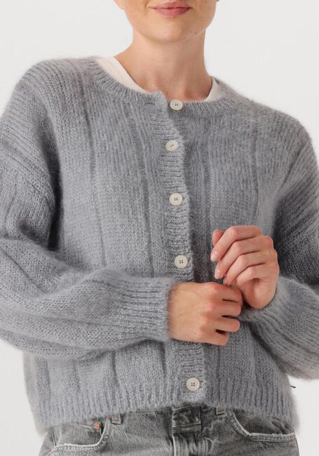 Blaue DES PETITS HAUTS Strickjacke CHOUETTE - large