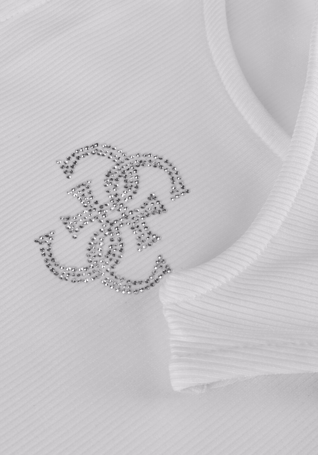 Wei&szlig;e GUESS Top SL ROUND NECK GWENDALINA TOP - large