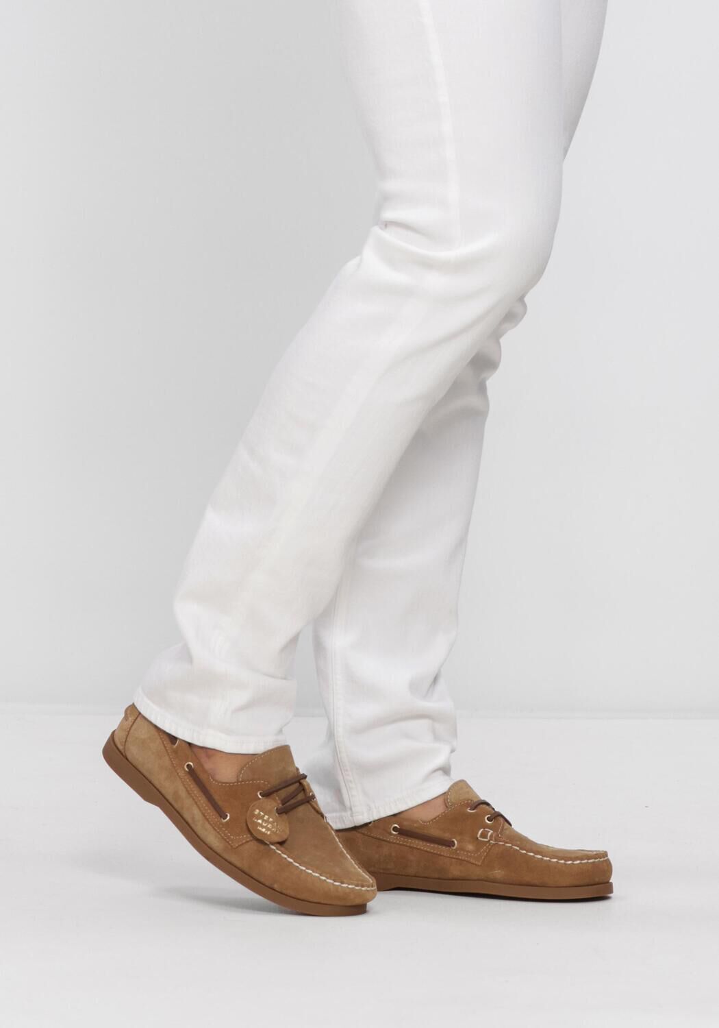 Camelfarbene STEFANO LAURAN Schn&uuml;rschuhe 12736 - large