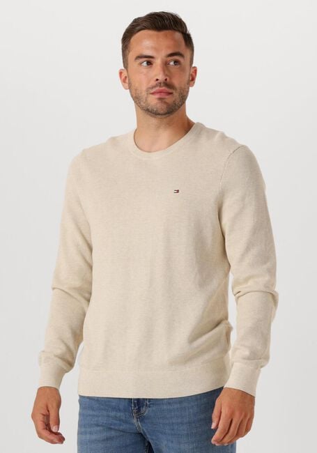 Beige TOMMY HILFIGER Pullover ESSENTIAL STRUCTURE CREW NECK - large