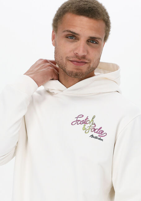 Weiße SCOTCH & SODA Sweatshirt REGULAR FIT LOGO ARTWORK HOODIE - large