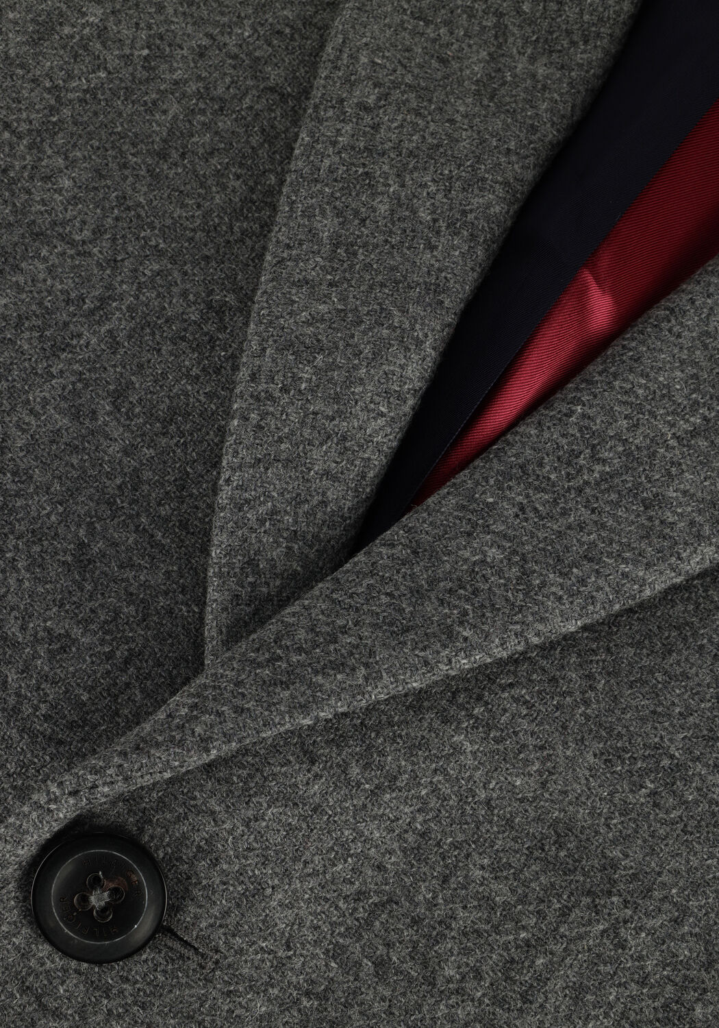 Graue TOMMY HILFIGER M&auml;ntel DRESSED CASUAL WOOL MIX COAT - large