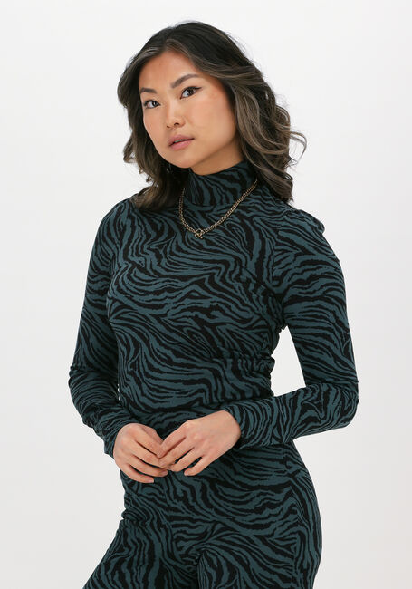Grüne COLOURFUL REBEL Top NEYO ZEBRA PEACHED TURTLENECK  - large