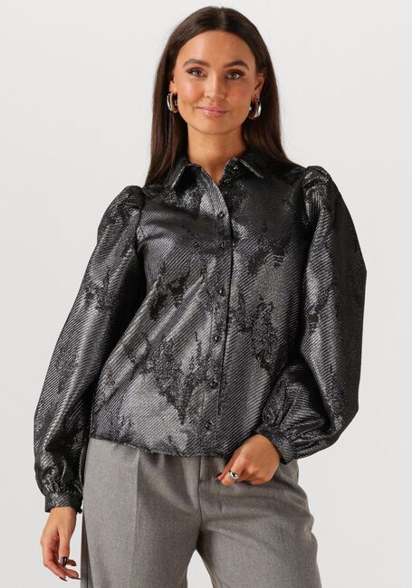 Schwarze NUKUS Blusen LETTIE BLOUSE METALLIC - large