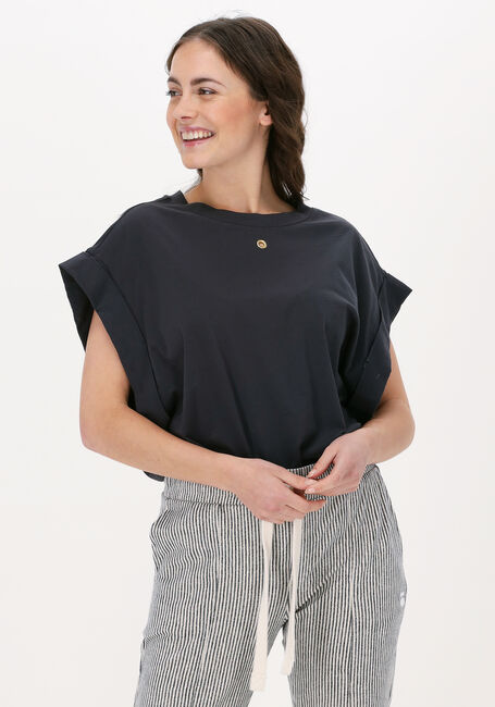 Dunkelgrau 10DAYS Top WIDE TEE EYELET - large