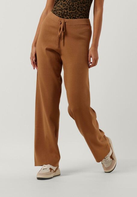 Camelfarbene PENN & INK Schlaghose TROUSERS JOG - large