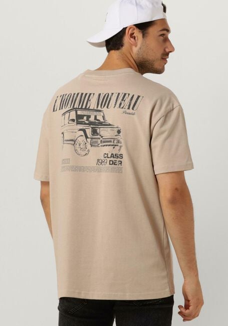 Sand PUREWHITE T-shirt T-SHIRT WITH CHEST PRINT AND BACK ARTWORK - large