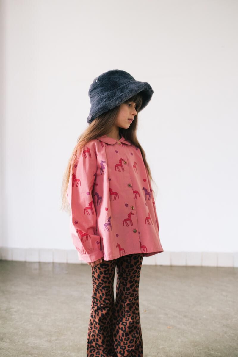 Braune DAILY BRAT Schlaghose LEOPARD FLARED PANTS - large