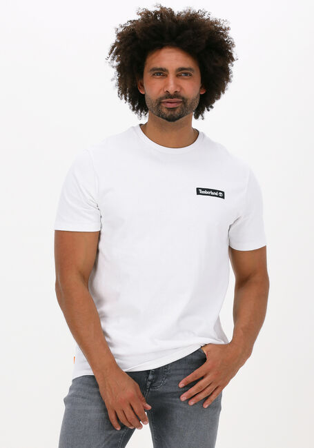 Weiße TIMBERLAND T-shirt WOVEN BADGE TEE - large