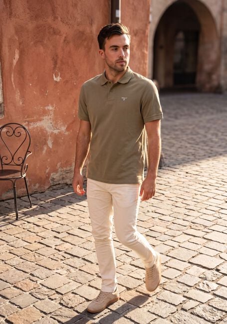 Gr&uuml;ne BARBOUR Polo-Shirt LIGHTWEIGHT SPORTS POLO SHIRT - large