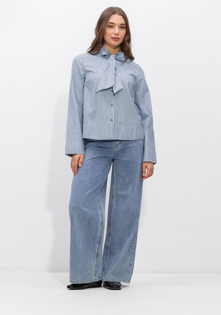 Blaue Y.A.S. Blusen YASTWIMI LS BOW SHIRT - large